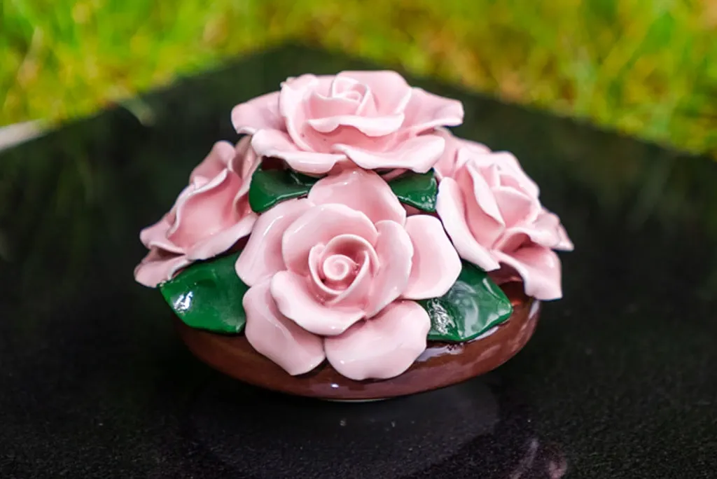 Roze rozen cluster